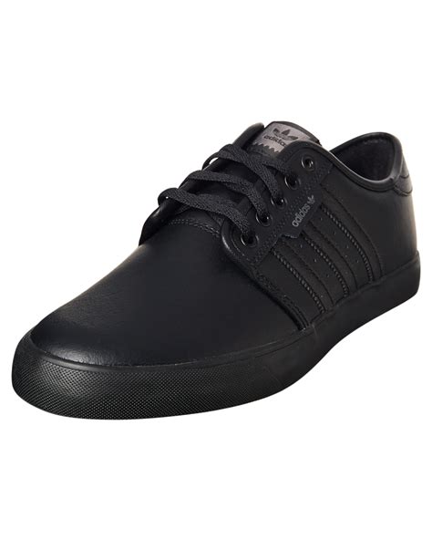 black leather Adidas shoes women's